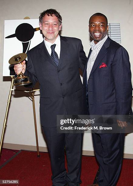 Director Sam Raimi and actor LeVar Burton attend the 31st Annual Saturn Awards at the Universal Hilton Hotel on May 3, 2005 in Universal City,...