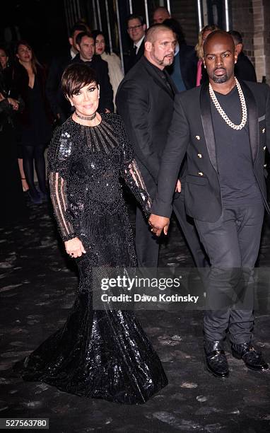 Corey Gamble and Kris Jenner arrive to the Gilded Lily on May 2, 2016 in New York City.