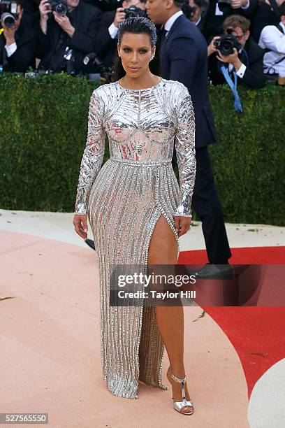 Kim Kardashian attends "Manus x Machina: Fashion in an Age of Technology", the 2016 Costume Institute Gala at the Metropolitan Museum of Art on May...