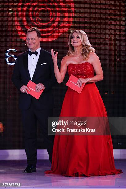 Guido Maria Kretschmer and Frauke Ludowig attend the Rosenball 2016 on April 30 in Berlin, Germany.