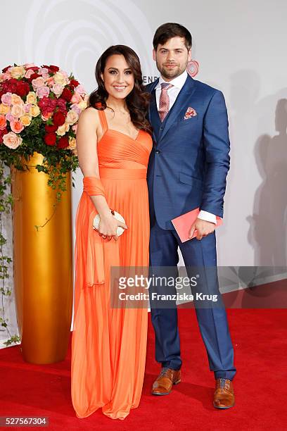 Nina Moghaddam and her husband Doninik attend the Rosenball 2016 on April 30 in Berlin, Germany.