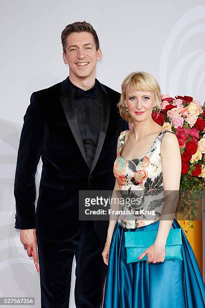 Steffen Hallaschka and Anne-Katrin Hallaschka attend the Rosenball 2016 on April 30 in Berlin, Germany.