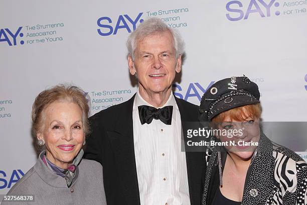 Elizabeth Sullivan, Steve Downey and singer K.T. Sullivan attend the 14th Annual Stuttering Association for the Young Benefit Gala held at the Jack...