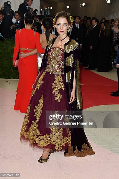 Sofia Sanchez de Betak attends the 'Manus x Machina: Fashion in an Age of Technology' Costume Institute Gala at the Metropolitan Museum of Art on May...