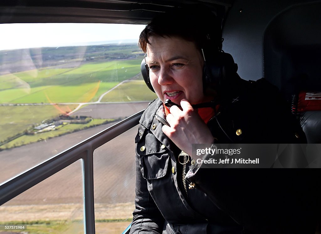 Ruth Davidson Tours Scotland In A Helicopter In The Final Hours Before The Election