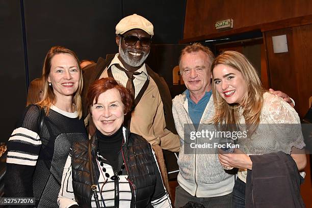 Actress Gabrielle Lazure, actors agent Marie Claude Godon, actors Eriq Ebouaney, Dominique Pinon and Nadja Settel attend "La Dormeuse Duval" :...