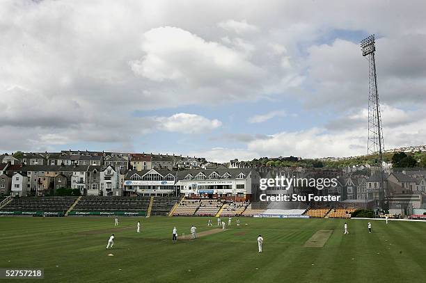 General view of St Helens ground during the Cheltenham and Gloucester Trophy First round game between Wales and Nottinghamshire at St Helens on May...