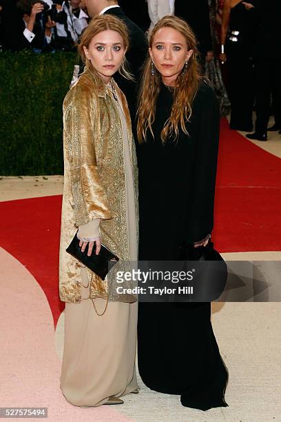 Mary-Kate and Ashley Olsen attend "Manus x Machina: Fashion in an Age of Technology", the 2016 Costume Institute Gala at the Metropolitan Museum of...