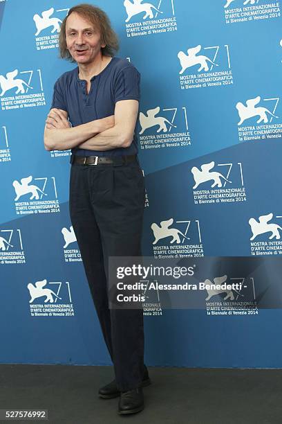 Benoit Delepine, Gustave Kervern and Michel Houellebecq attend the photocall of movie Near Death Experience.