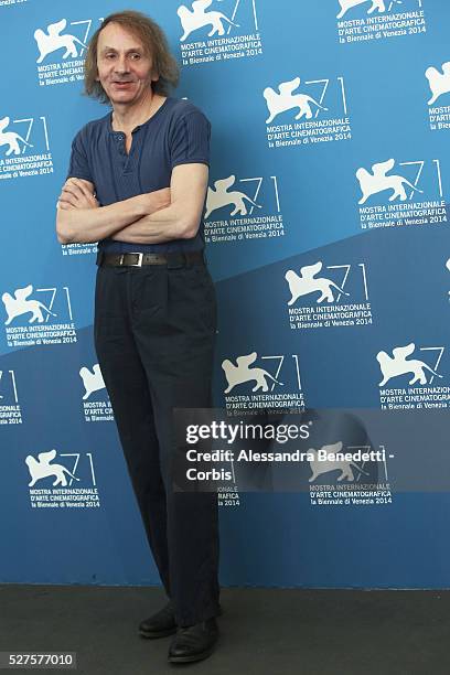 Benoit Delepine, Gustave Kervern and Michel Houellebecq attend the photocall of movie Near Death Experience.