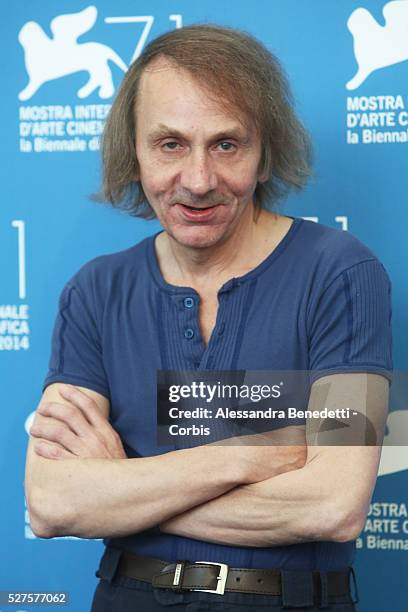 Benoit Delepine, Gustave Kervern and Michel Houellebecq attend the photocall of movie Near Death Experience.