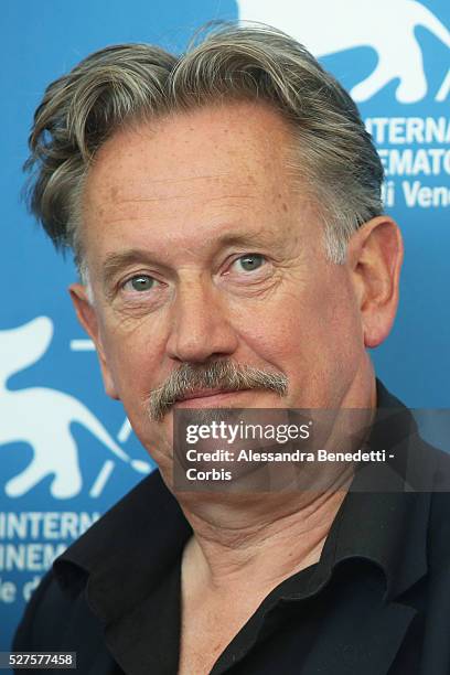 Benoit Delepine, Gustave Kervern and Michel Houellebecq attend the photocall of movie Near Death Experience.