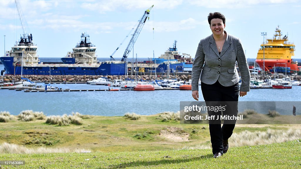 Ruth Davidson Tours Scotland In A Helicopter In The Final Hours Before The Election