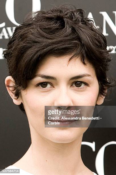 French actress Audrey Tautou attends the photo call of "Coco Avant Chanel" in Rome.