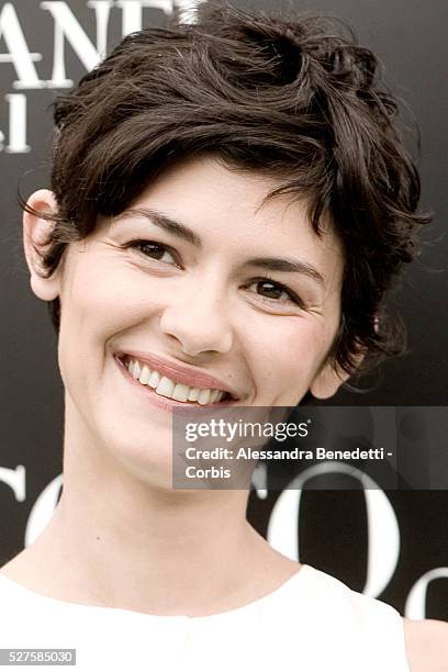 French actress Audrey Tautou attends the photo call of "Coco Avant Chanel" in Rome.