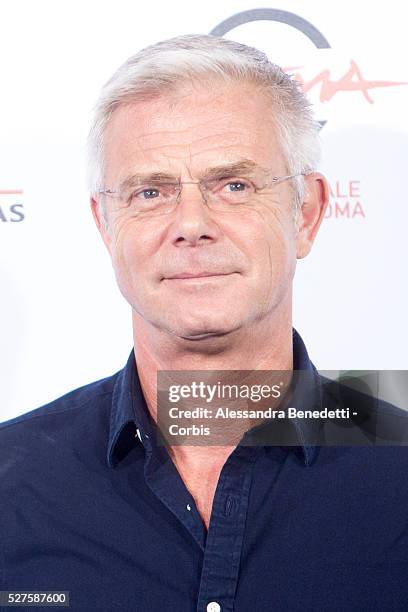 Director Stephen Daldry, actors Gabriel Weinstein, Rooney Mara, Eduardo Luis and Rickson Tevez attend 'Trash' Photocall during The 9th Rome Film...