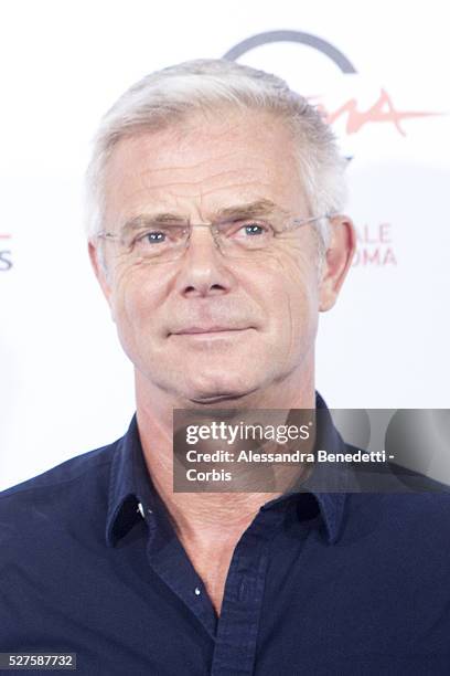 Director Stephen Daldry, actors Gabriel Weinstein, Rooney Mara, Eduardo Luis and Rickson Tevez attend 'Trash' Photocall during The 9th Rome Film...