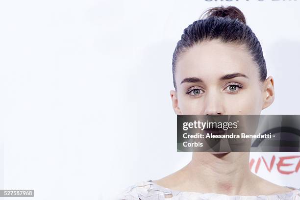 Director Stephen Daldry, actors Gabriel Weinstein, Rooney Mara, Eduardo Luis and Rickson Tevez attend 'Trash' Photocall during The 9th Rome Film...