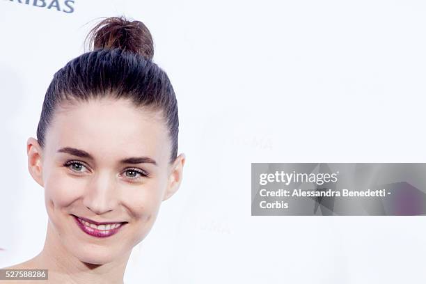 Director Stephen Daldry, actors Gabriel Weinstein, Rooney Mara, Eduardo Luis and Rickson Tevez attend 'Trash' Photocall during The 9th Rome Film...