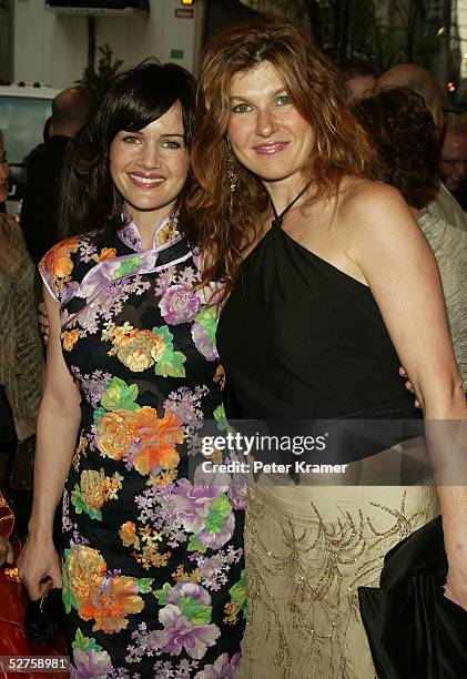 Actors Carla Cugino and Connie Britton attend the opening night of "Sweet Charity" on Broadway at the Al Hirschfeld Theatre on May 4, 2005 in New...