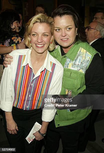 Rosie O'Donnell and partner Kelly O'Donnell attend the opening night of "Sweet Charity" on Broadway at the Al Hirschfeld Theatre on May 4, 2005 in...