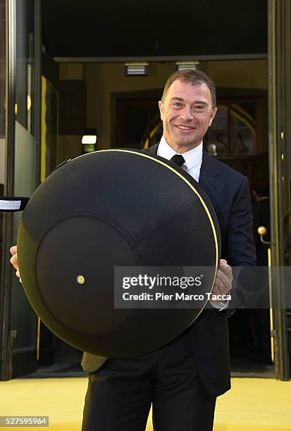 Antonio Rossi attends the Technogym Listing Ceremony at Palazzo Mezzanotte on May 3, 2016 in Milan, Italy. Technogym is the world leader in the...