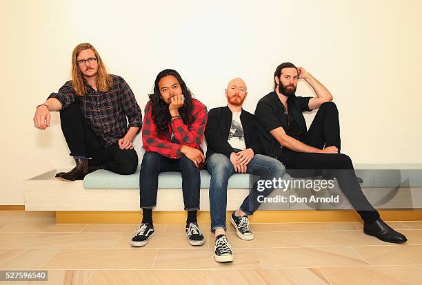 The Temper Trap pose at TwitterAU on May 3, 2016 in Sydney, Australia.