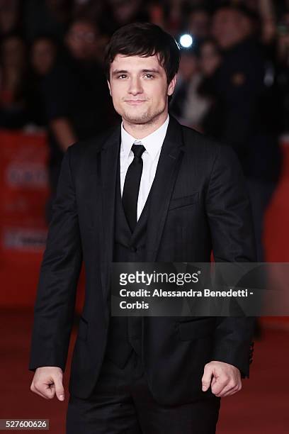 Josh Hutcherson attends the premiere of movie "The Hunger Games : Catching Fire" during the 8th International Rome Film Festival