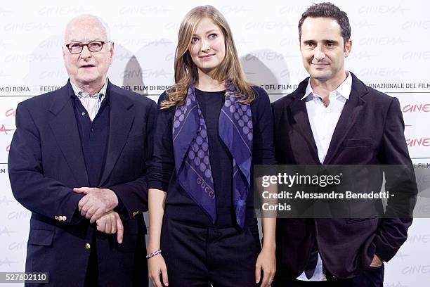 Alexandra Maria Clara ,James Ivory and Jorge Drexler attend the photocall of movie The city of your final destination presented out of competition at...