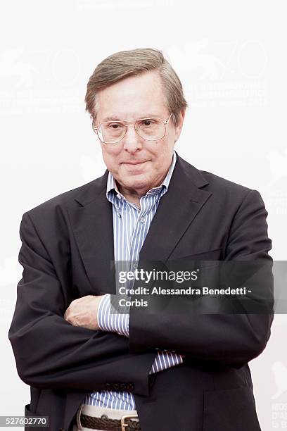 Director William Friedkin poses for photographers during a photocall prior the Golden Lion for Lifetime Achievement Ceremony during the 70th...
