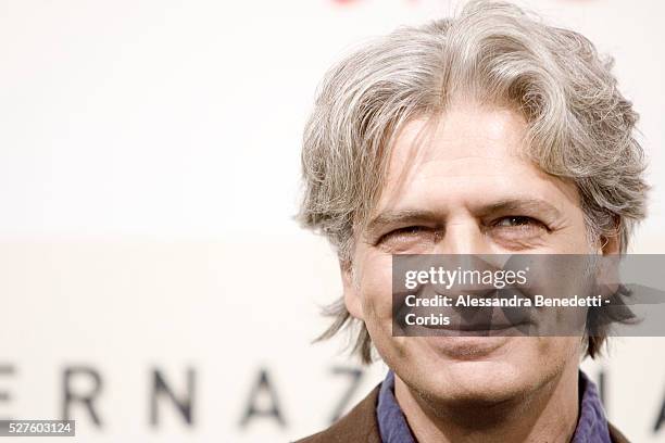 Italian actor Fabrizio Bentivolgio at the photo call for "La Giusta Distanza" during the Rome Film Festival.