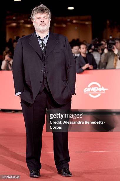 Italian director Carlo Mazzacurati arrives at the premiere of the film "La Giusta Distanza" at the 2007 Rome Film Festival.