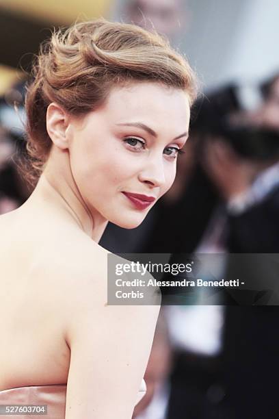 Sarah Gadon attends the premiere of movie Joe, presnted in competition during the 70th International Venice film Festival.