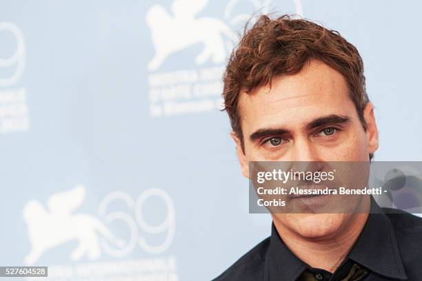 Joaquin Phoenix attends the photocall of movie The Master presented in competition at the 69th Venice Film Festival.