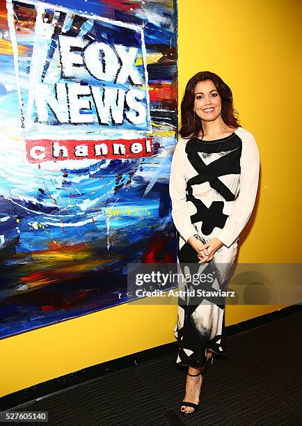 Actress Bellamy Young Visits "Fox & Friends" at FOX Studios on May 3, 2016 in New York City.