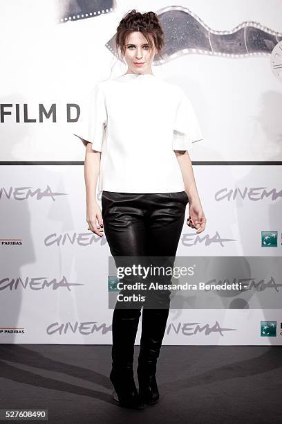 Valentina Cervi poses during the photocall of the jury on November 9, 2012 on the opening day of the Rome's film festival at the auditorium 'Parco...