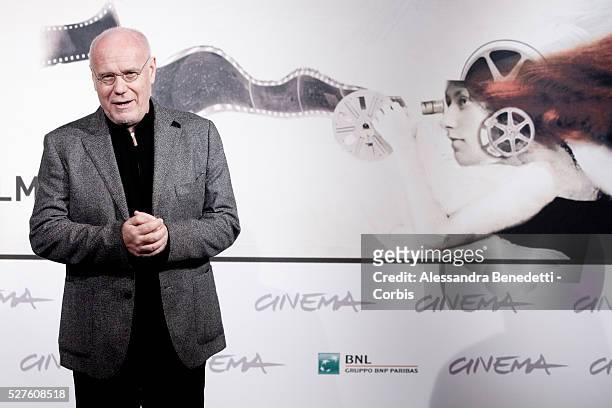 Artistic director of the International Rome Film Festival Marco Muller poses during the photocall of the jury on November 9, 2012 on the opening day...