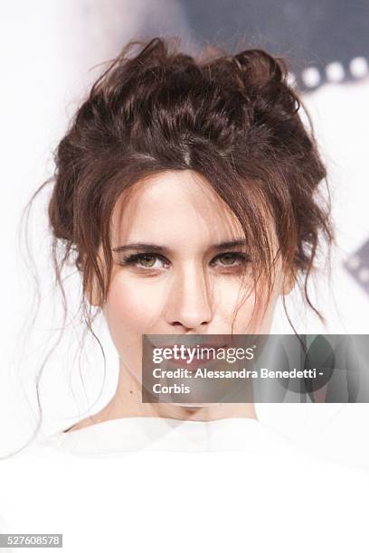 Valentina Cervi poses during the photocall of the jury on November 9, 2012 on the opening day of the Rome's film festival at the auditorium 'Parco...