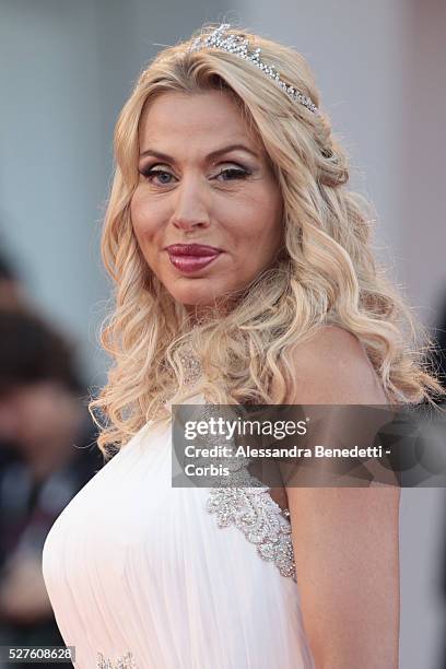 Valeria Marini attends the premiere of movie The Zero Theorem presented in competition at the 70th International Venice Film Festival.