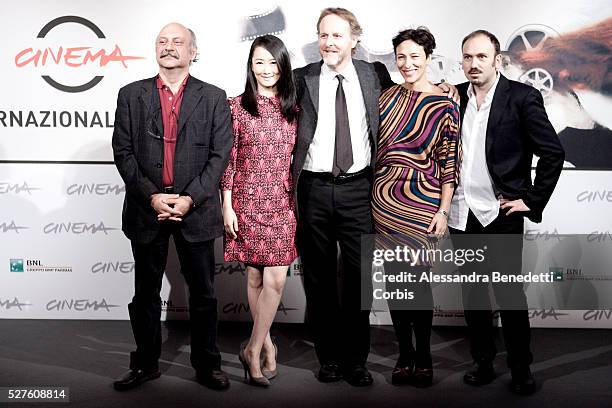 Prospettive Italia Jury members Babak Karimi, Zhao Tao, Jury President Francesco Bruni and jury members Anna Negri and Stefano Savona attend the...