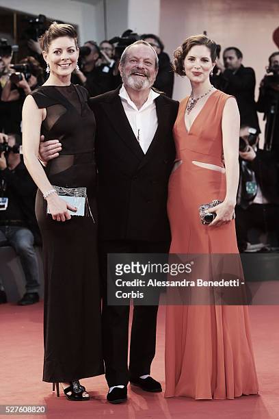 Terry Gillian and his two Daughters attend the premiere of movie The Zero Theorem presented in competition at the 70th International Venice Film...