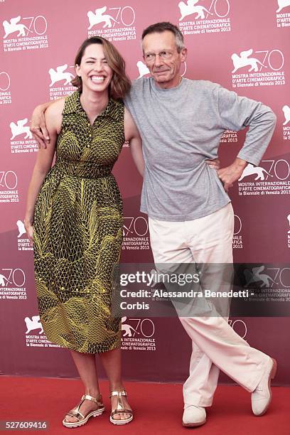 Rebecca Hall and Patrice Leconte attend the photocall of movie Une Promesse ,during the 70th International Venice Film Festival.