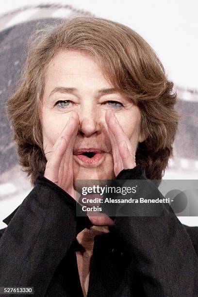 Charlorre Rampling attends the photocall of movie Tutto Parla di teduring the 7th International Rome Film Festival.