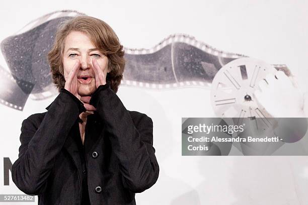 Charlorre Rampling attends the photocall of movie Tutto Parla di teduring the 7th International Rome Film Festival.