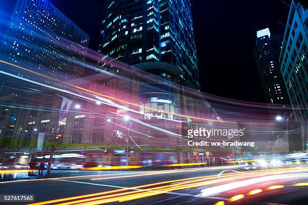sydney city roads at night - sydney stock pictures, royalty-free photos & images