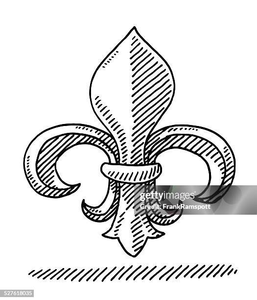 fleur-de-lis symbol abbildung - lilien stock-grafiken, -clipart, -cartoons und -symbole
