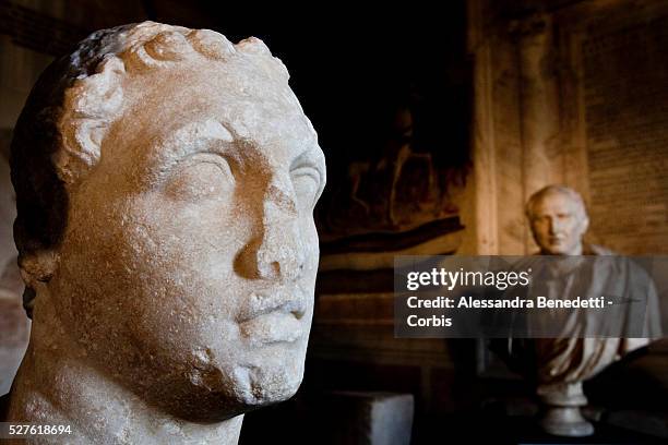 Ancient Statues on display during the opening of a special exhibition 'L'Eta della conquista" "The Edge of Conquer" , running from March 13 to...