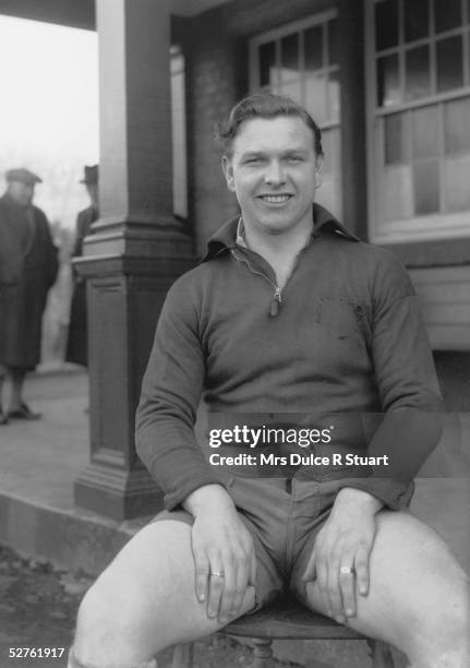 Welsh rugby player Bleddyn Williams, circa 1950.