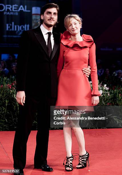 Luca Marinelli and Alba Rohrwacher attend the premiere of movie "La Solitudine dei Numeri Primi" , presented in competiiton at the 67th Venice Film...