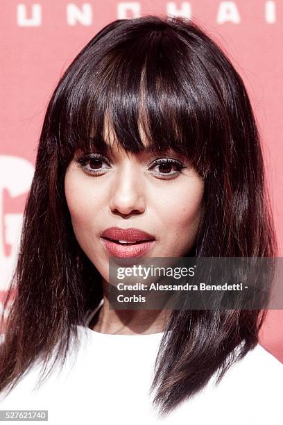 Kerry Washington attends the premiere of movie Django Unchained in Rome.